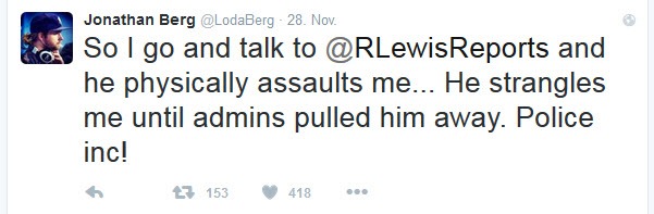 Tweet von Loda über Richard Lewis